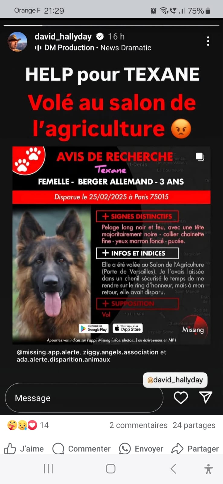 FIN HEUREUSE DU VOL DE TEXANE